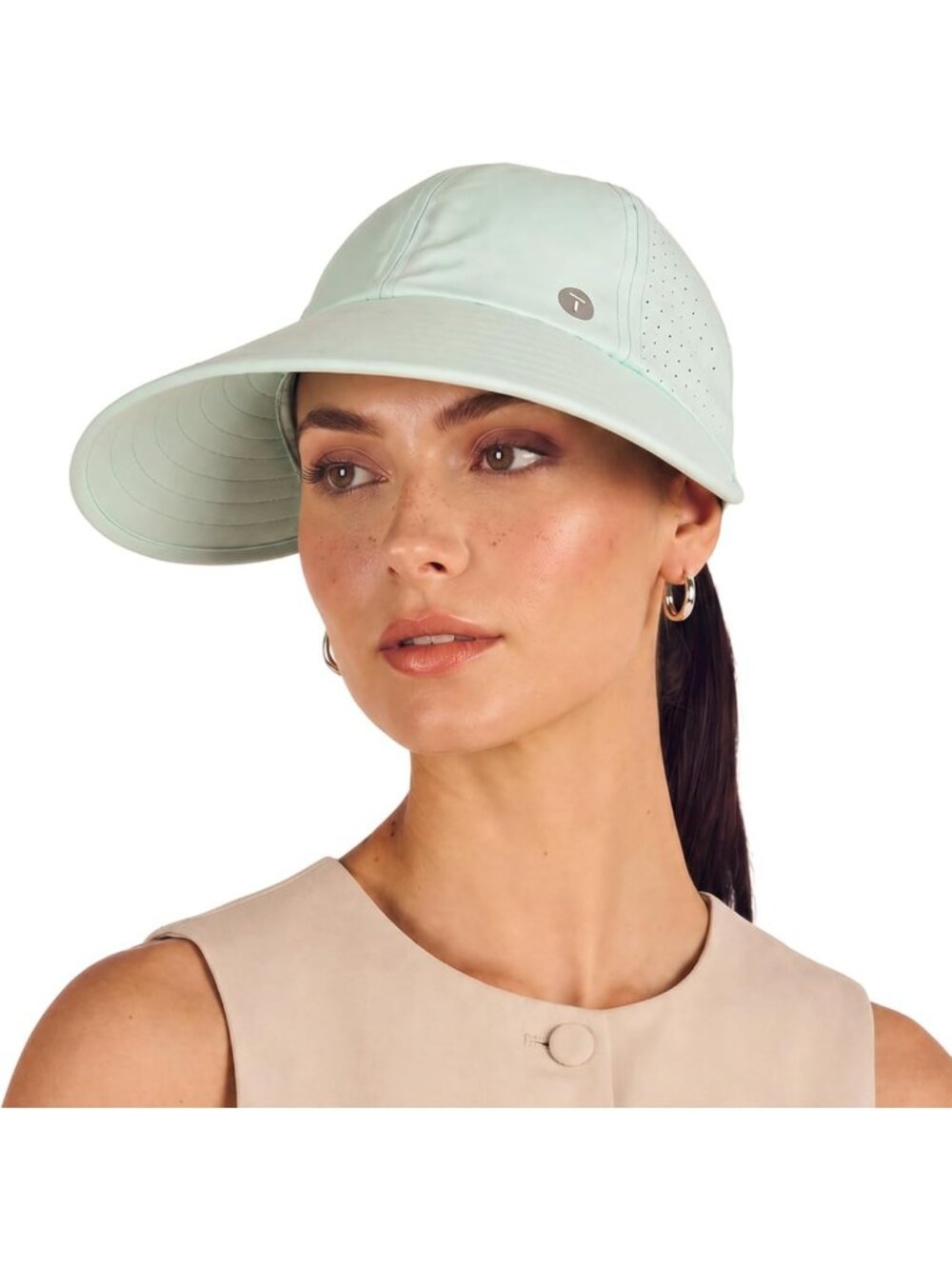 Stylish Wide Brim Sun Hat with Ponytail Hole - Perfect for Women’s Outdoor